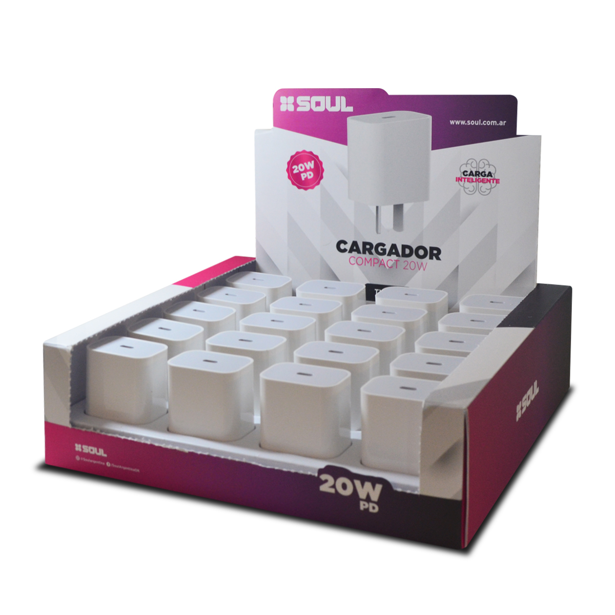 Box Cargador Compact 20W (x20)