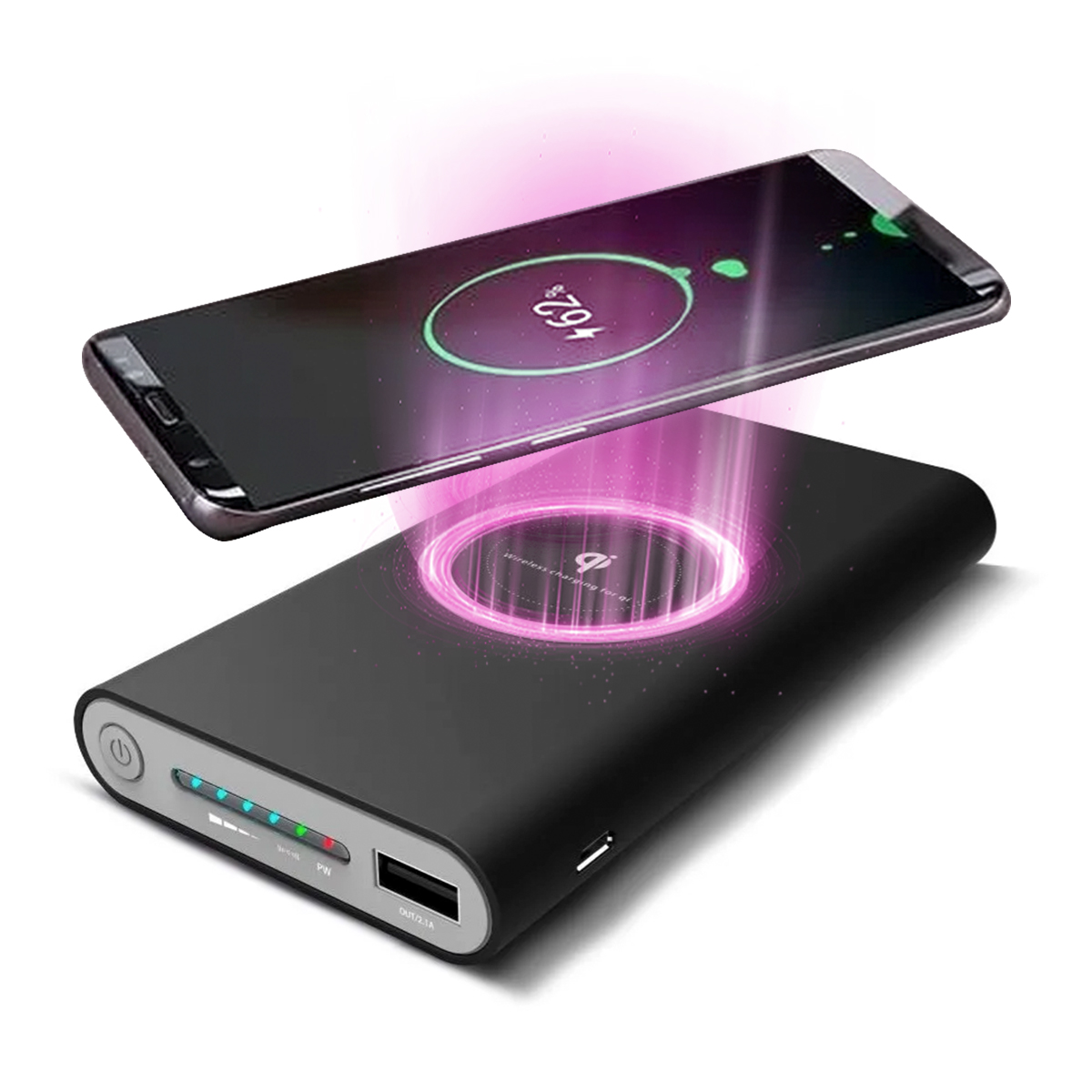 Power Bank Qi 10.000mAh