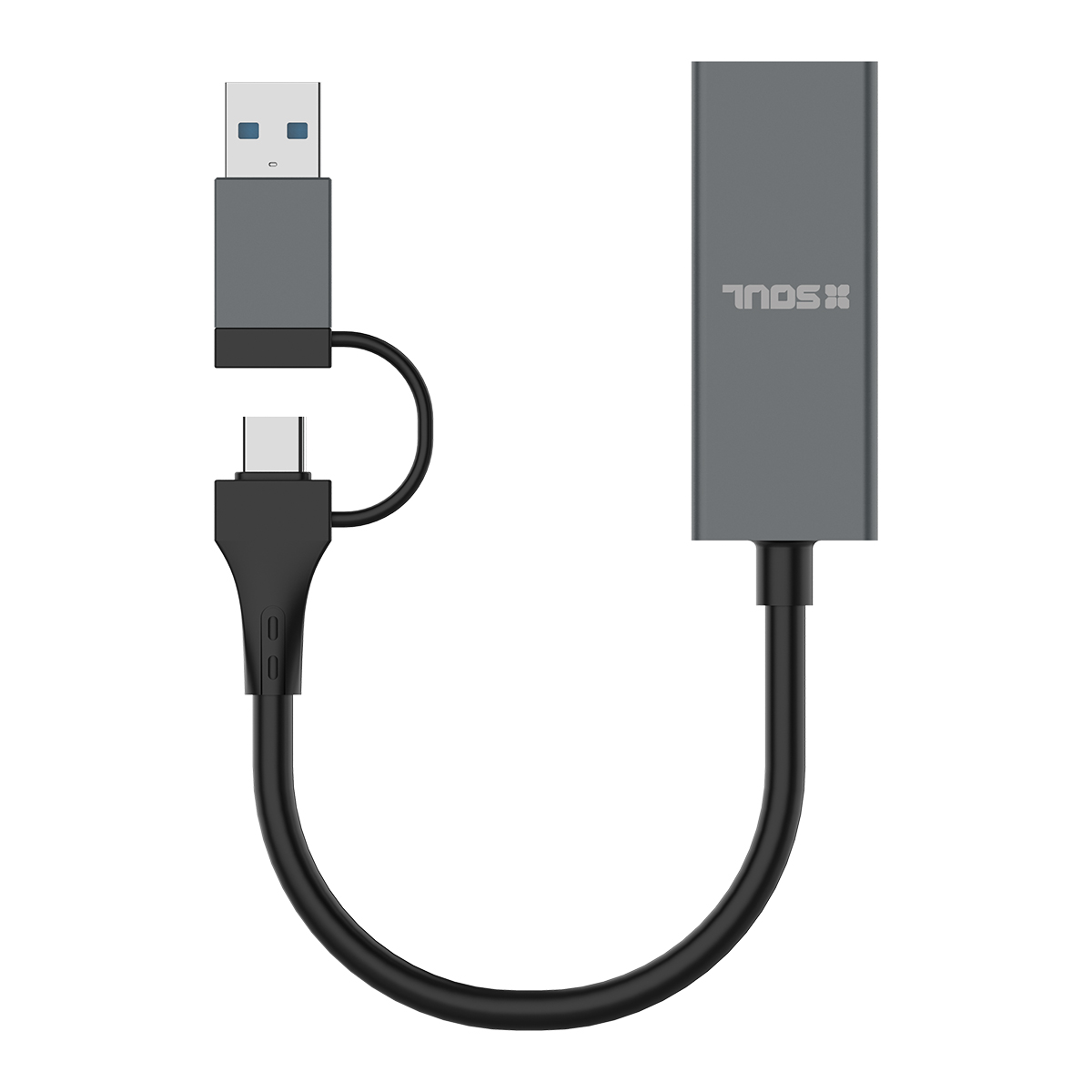 Adaptador 2 en 1 (USB A/C a Ethernet)