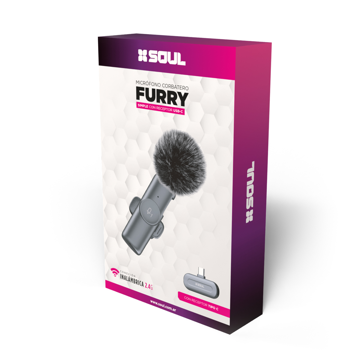 Micrófono Corbatero Furry Simple (Receptor C)