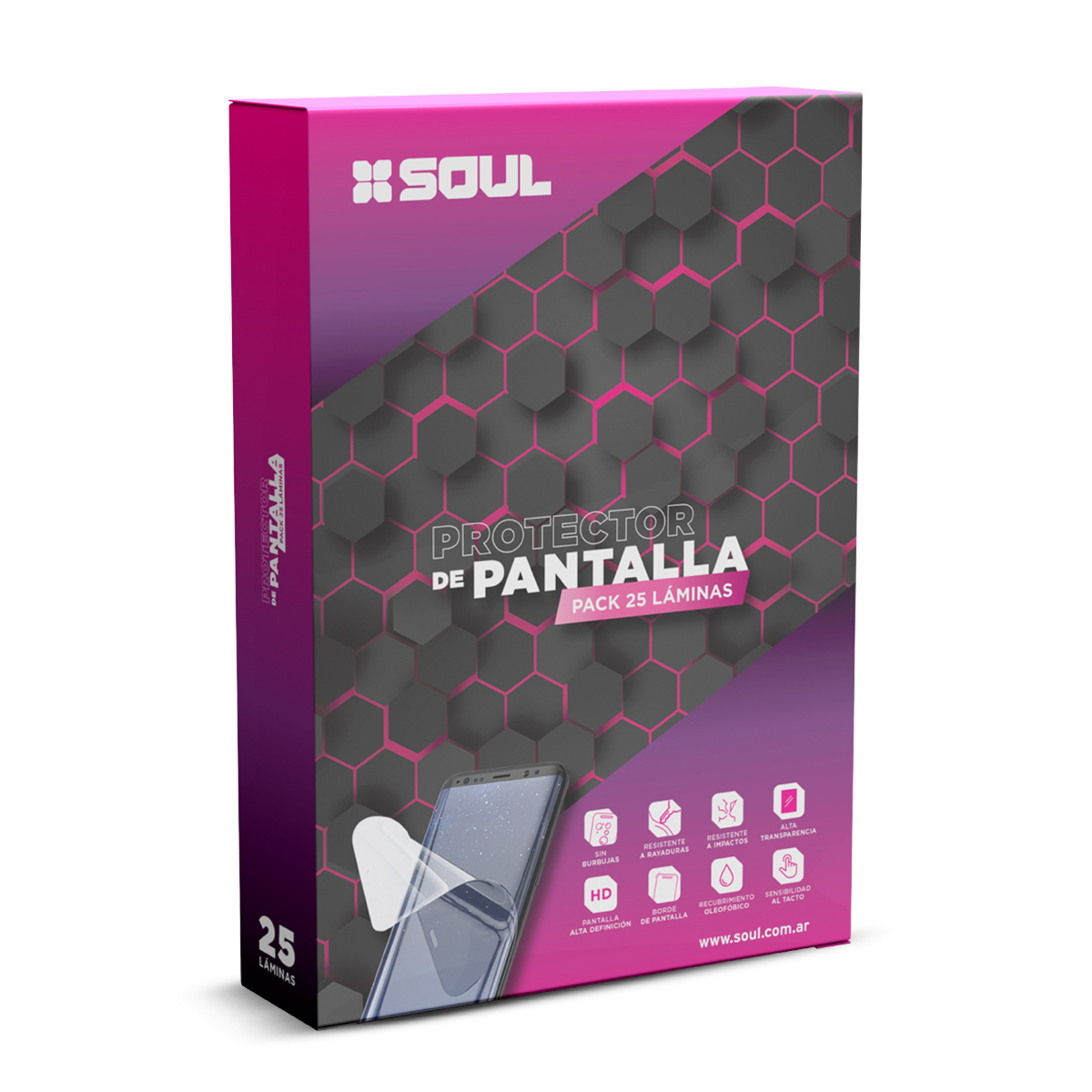 Protector de Pantalla Clear HD (25/50 Láminas)