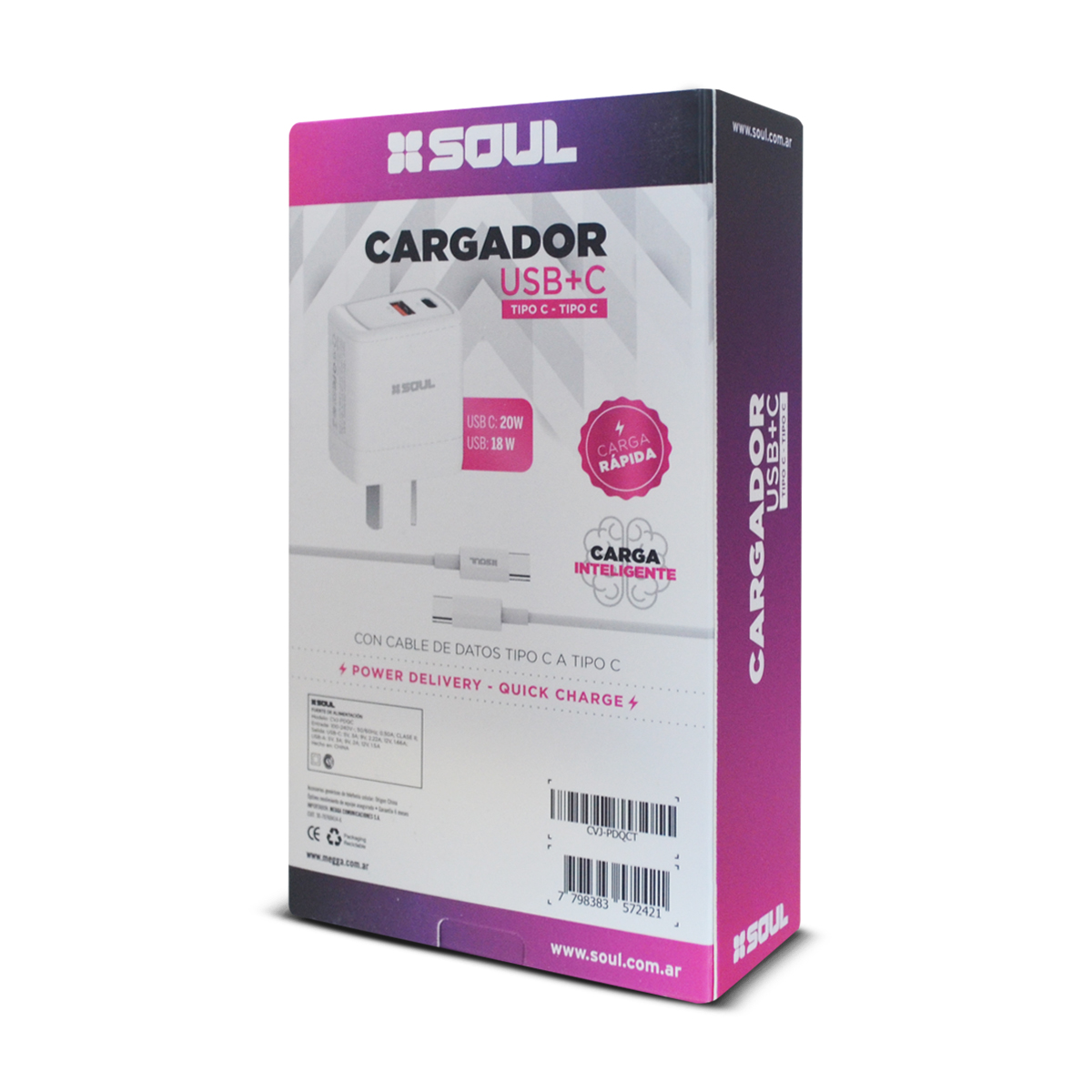 Cargador USB+C (Con Cable)