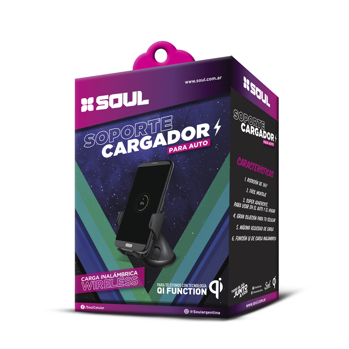 Soporte con Carga Inalámbrica Wireless